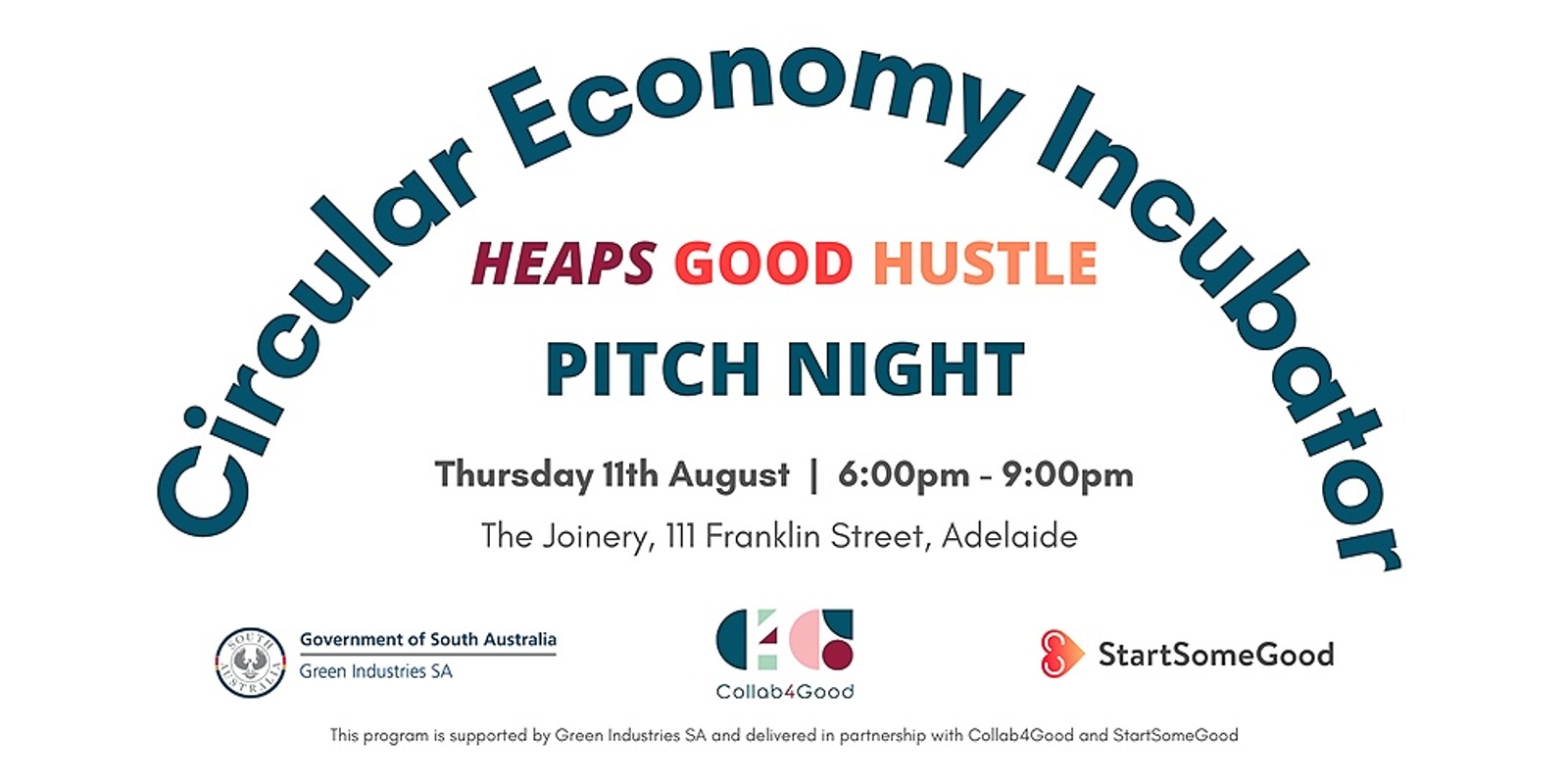 Banner image for Heaps Good Hustle Circular Economy Pitch Night