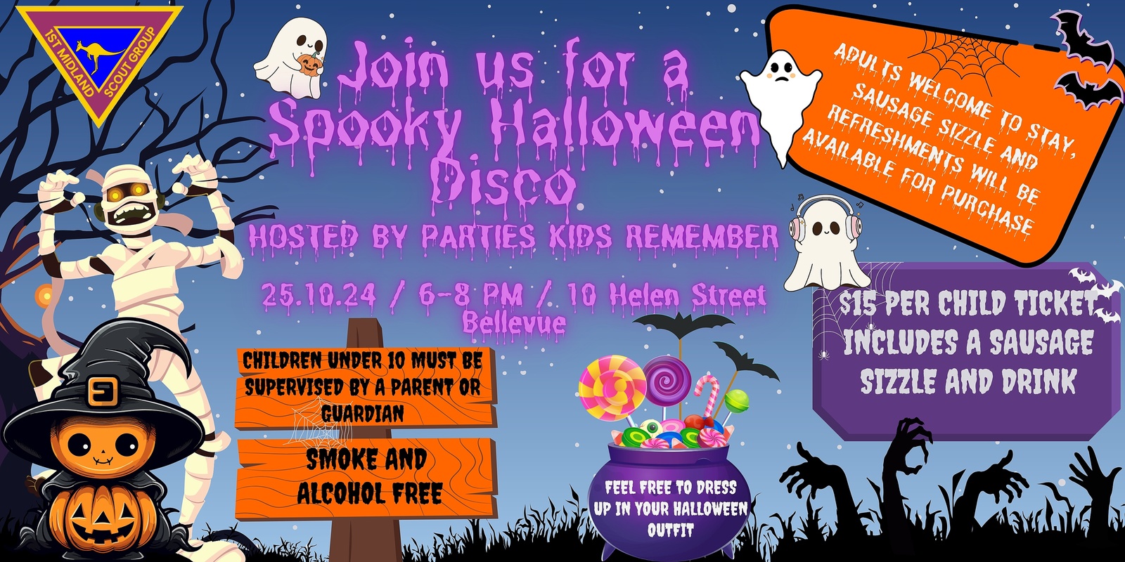 Banner image for Midland Scout Halloween Disco