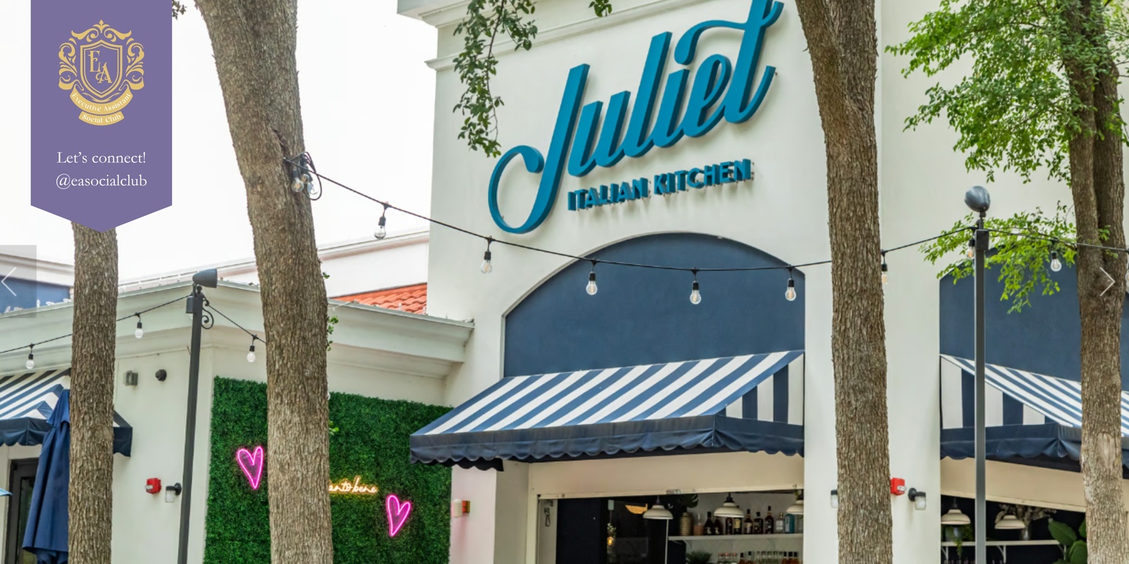 Banner image for EA Social Club Happy Hour with Kellie at Juliet Italian Kitchen , Austin