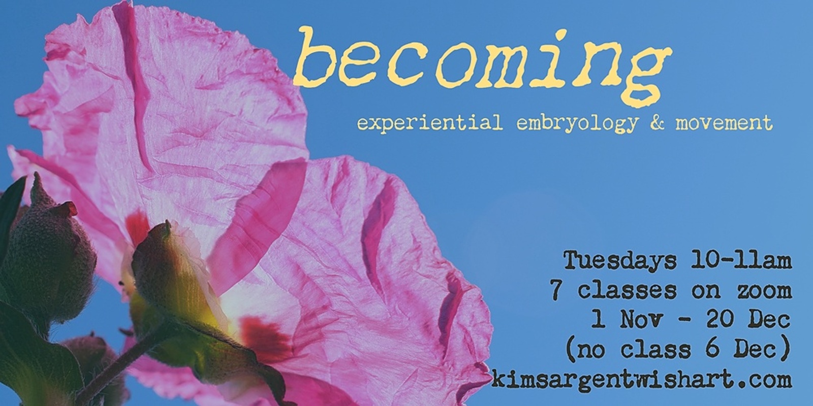 Banner image for Becoming: experiential embryology & movement
