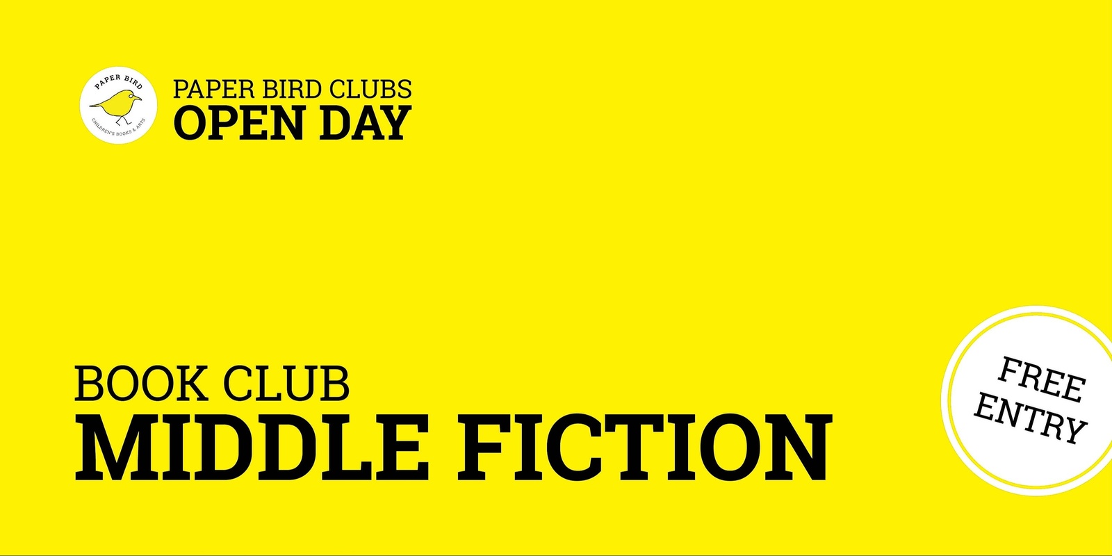 Banner image for Open Day: Middle Fiction Book Club