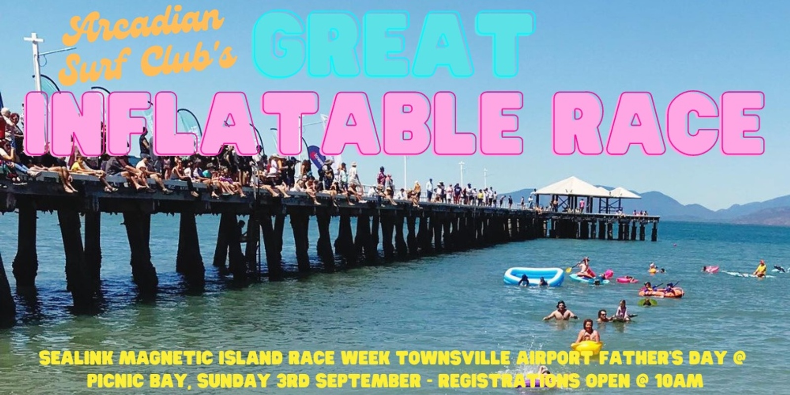Banner image for Arcadian Surf Club's 2023 'Great Inflatable Race'