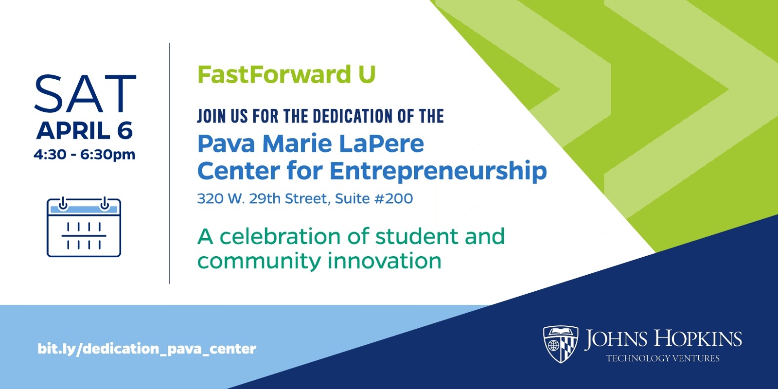 Banner image for The Dedication of the Pava Marie LaPere  Center for Entrepreneurship: A celebration of student and community innovation
