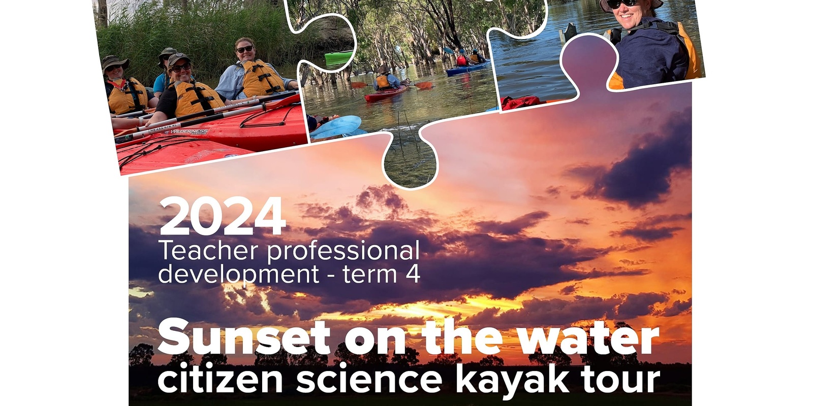 Banner image for RIVERLAND T4 Sunest on the water - citizen science kayak tour