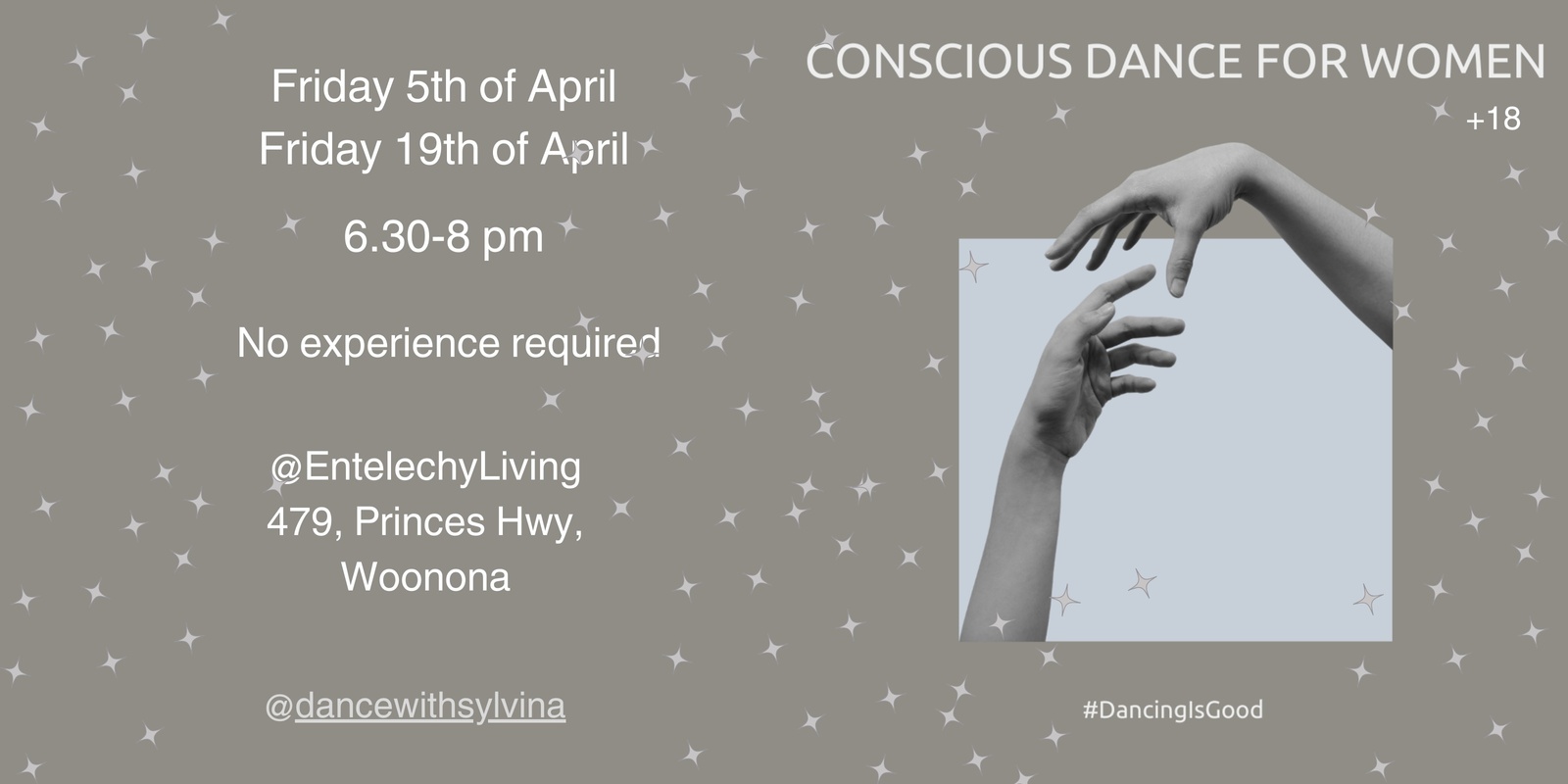 Banner image for Conscious Dance for Women - Friday 5th and 19th of April
