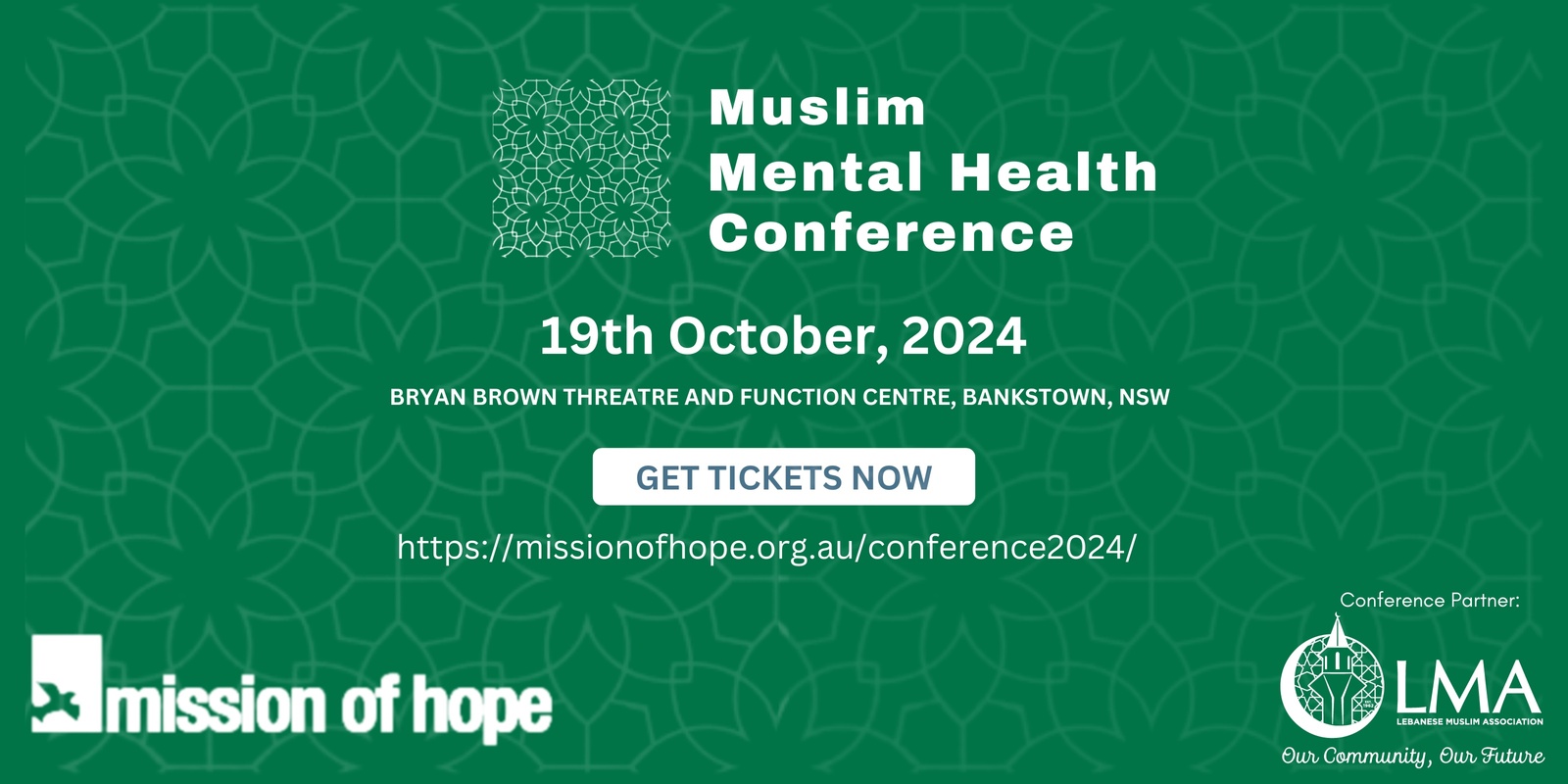 Banner image for 19th October 2024, Community Seminar: 2024 Muslim Mental Health Conference 