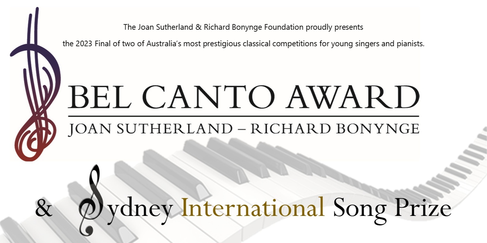 Banner image for 2023 Joan Sutherland & Richard Bonynge Bel Canto Award & Sydney International Song Prize Finals