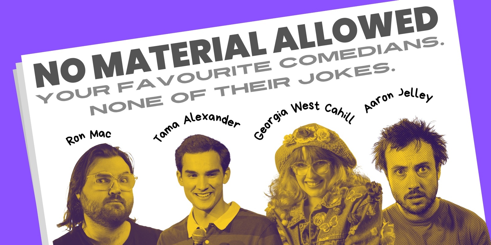 Banner image for No Material Allowed