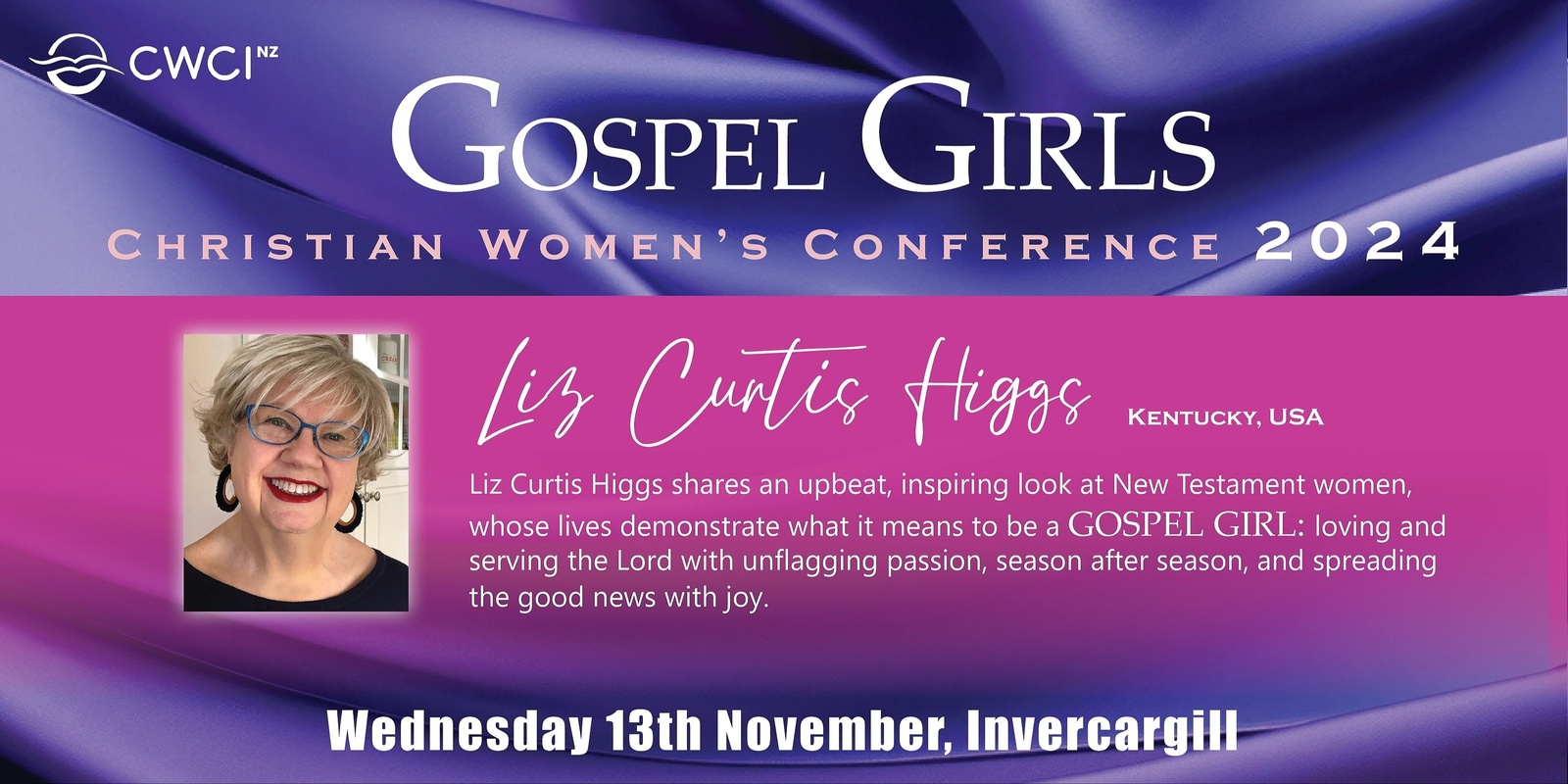 Banner image for (Invercargill)  GOSPEL GIRLS  -    Liz Curtis Higgs               