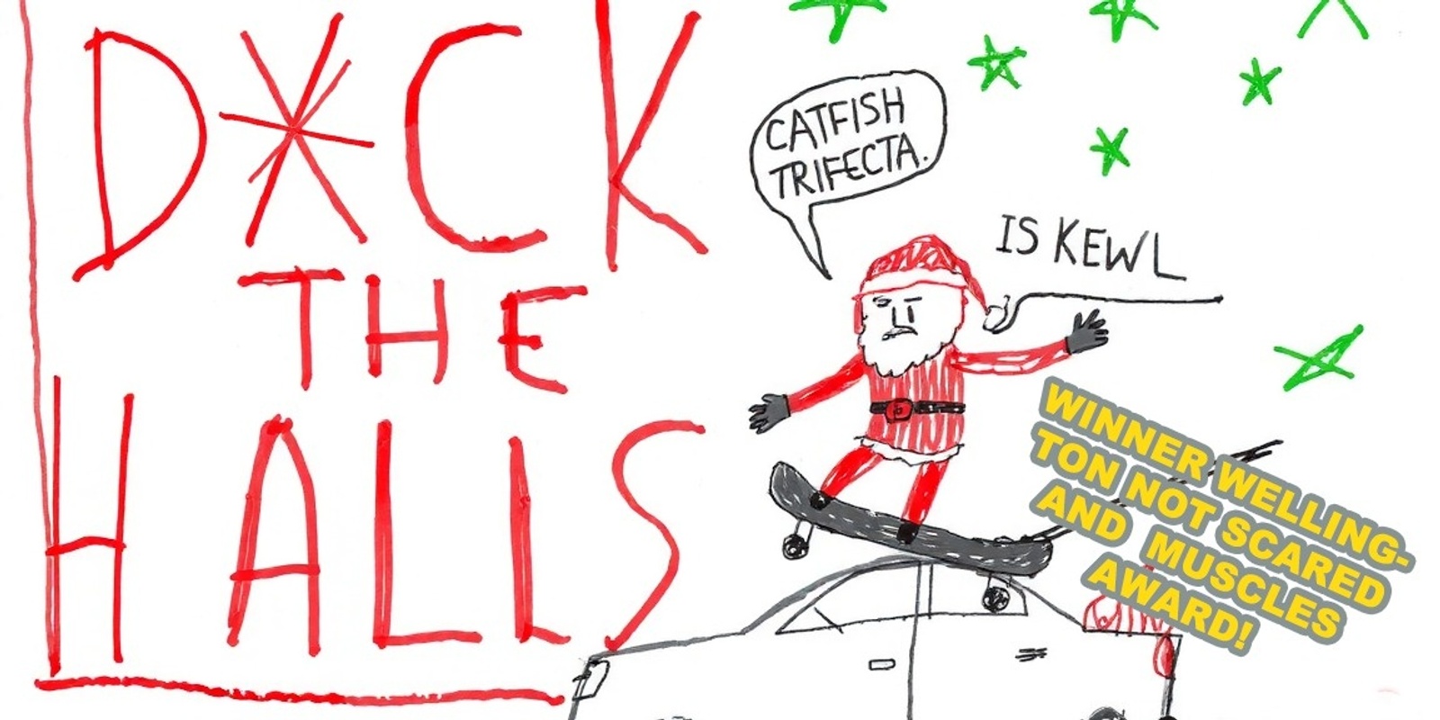 Banner image for Luxury Improv Company presents Catfish Trifecta presenting D*ck the Halls! A Christmas Story.