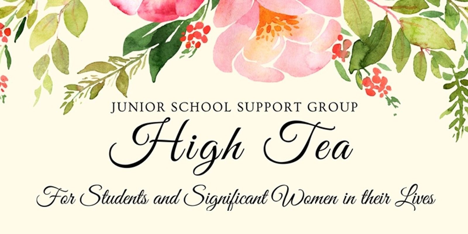 Banner image for JSSG High Tea for Students and Significant Women in their Lives
