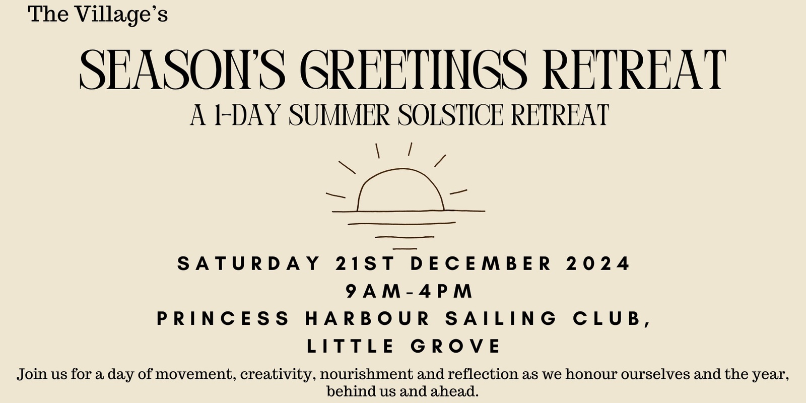 Banner image for Season's Greetings - Summer Solstice Day Retreat