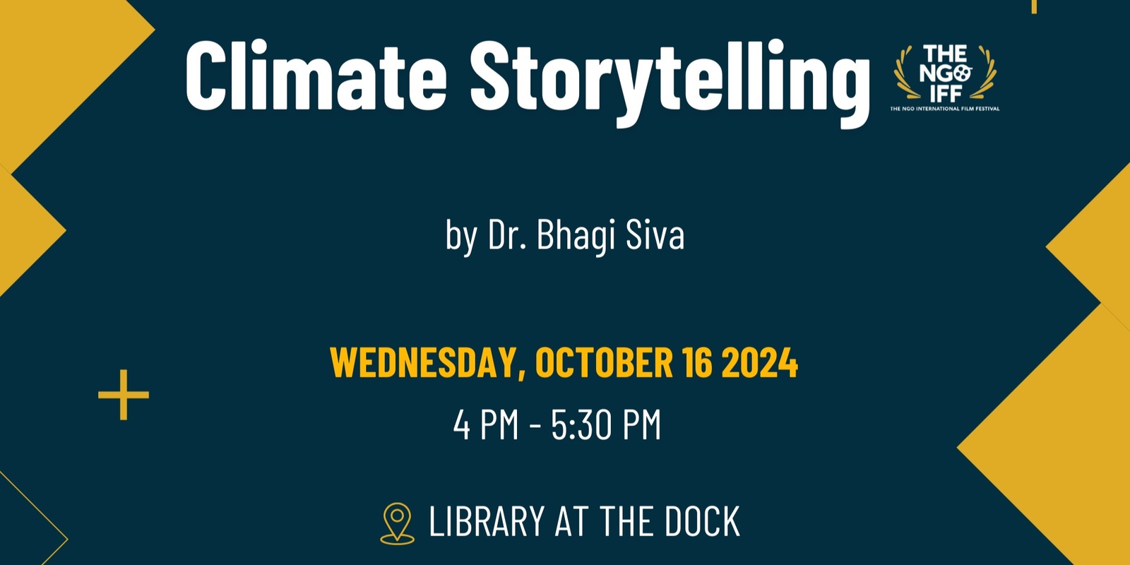 Banner image for Climate Storytelling by Dr. Bhagi Siva.