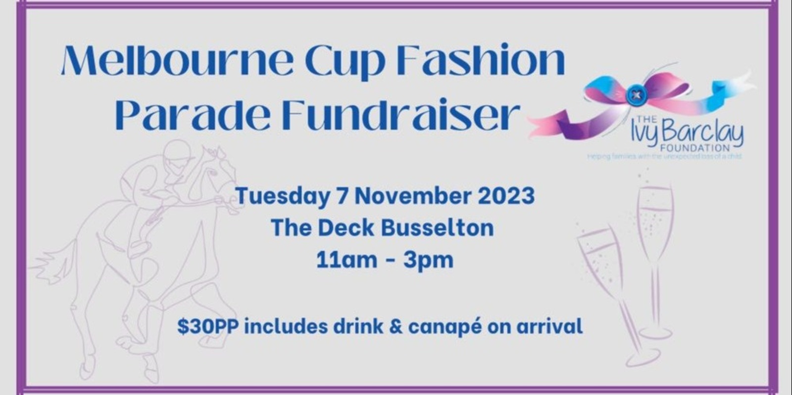 Banner image for  Melbourne Cup Fashion Parade Fundraiser 