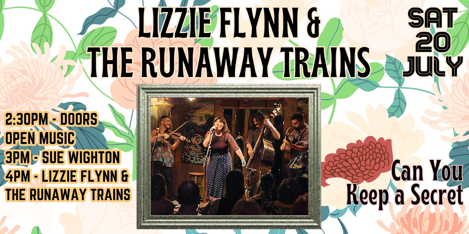 Banner image for Lizzie Flynn & The Runaway Trains + Sue Wighton