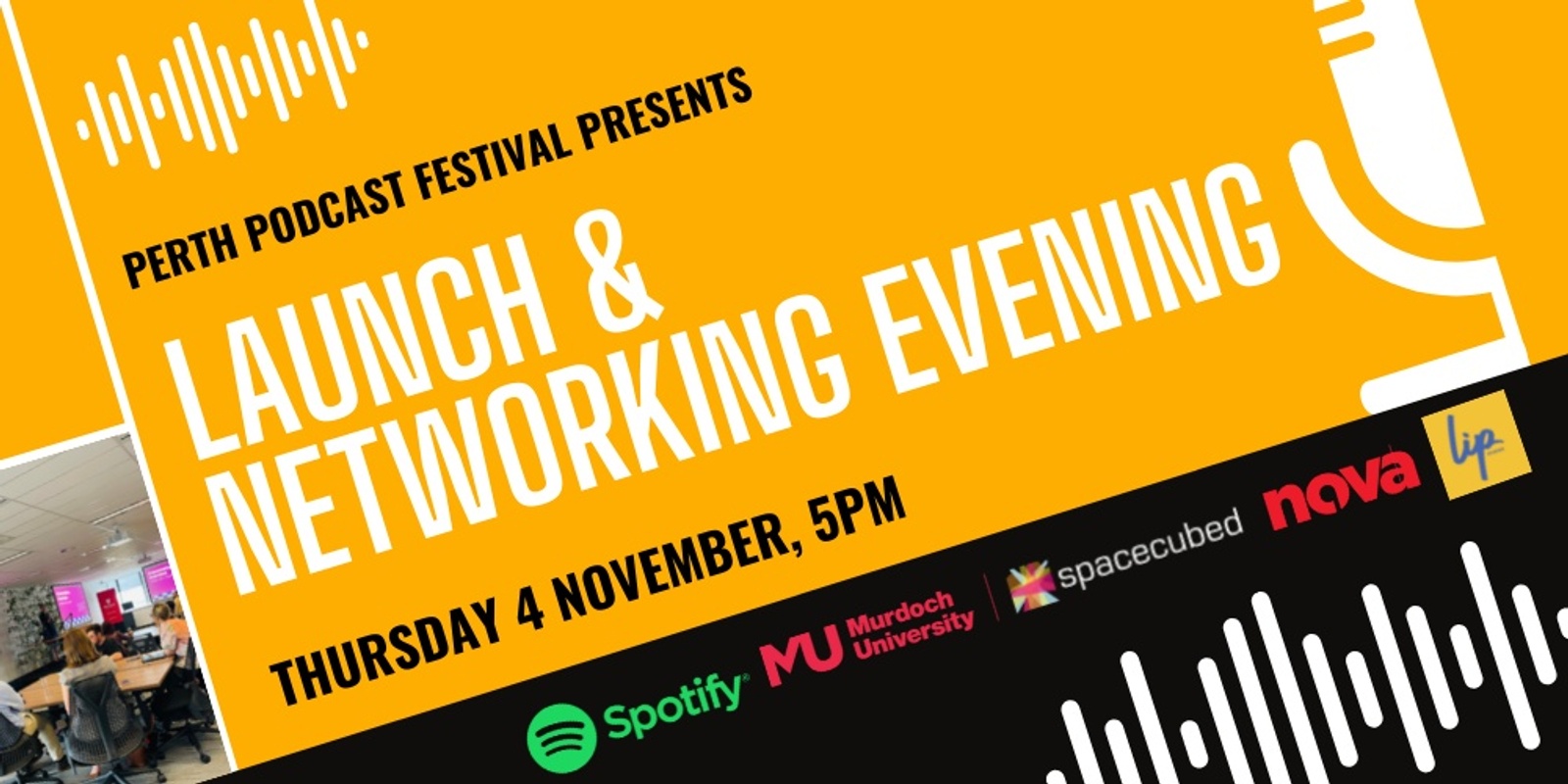 Banner image for Perth Podcast Festival 2021 Launch & Networking Evening