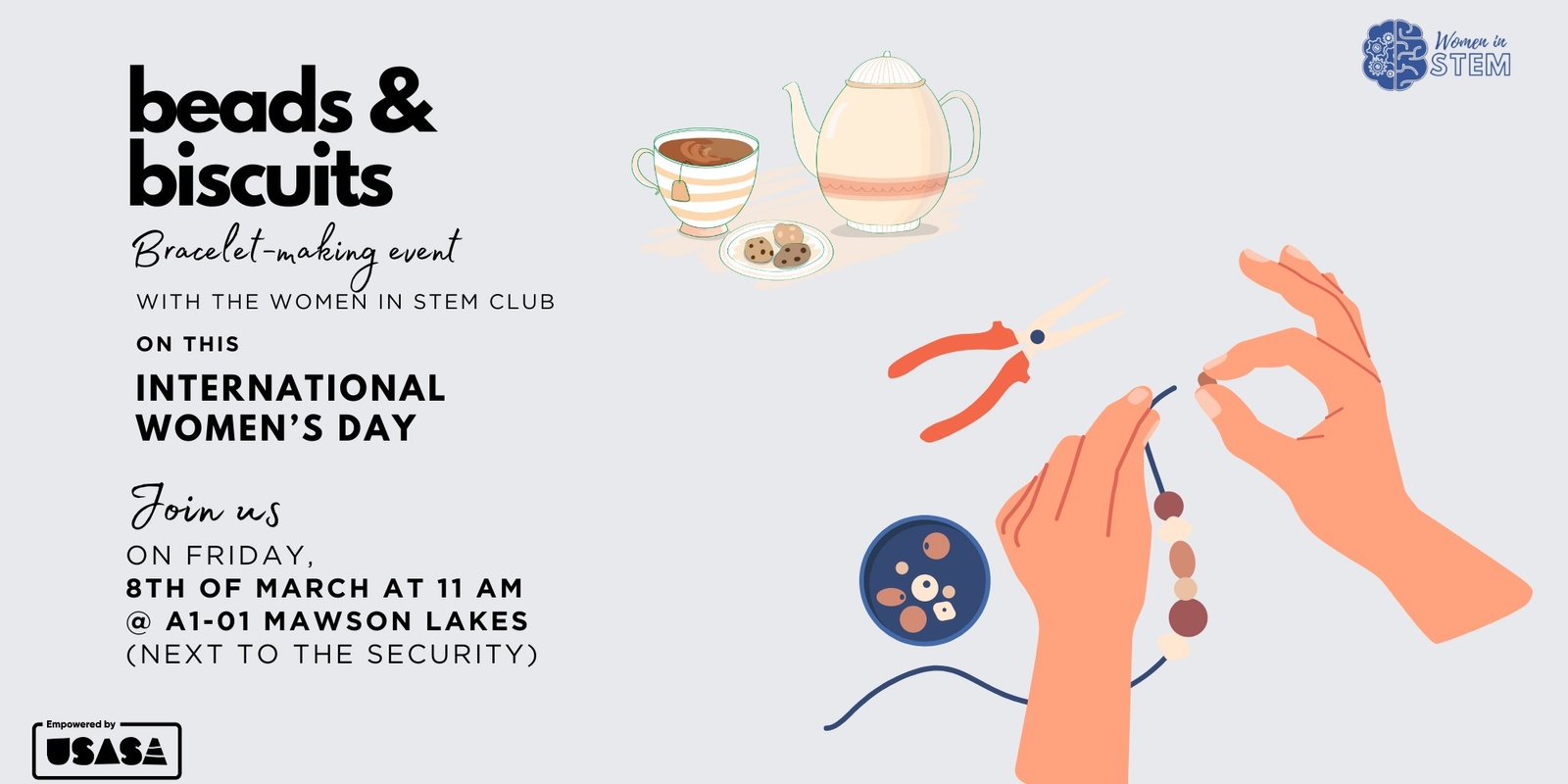 Banner image for Beads & Biscuits - Bracelet-making event