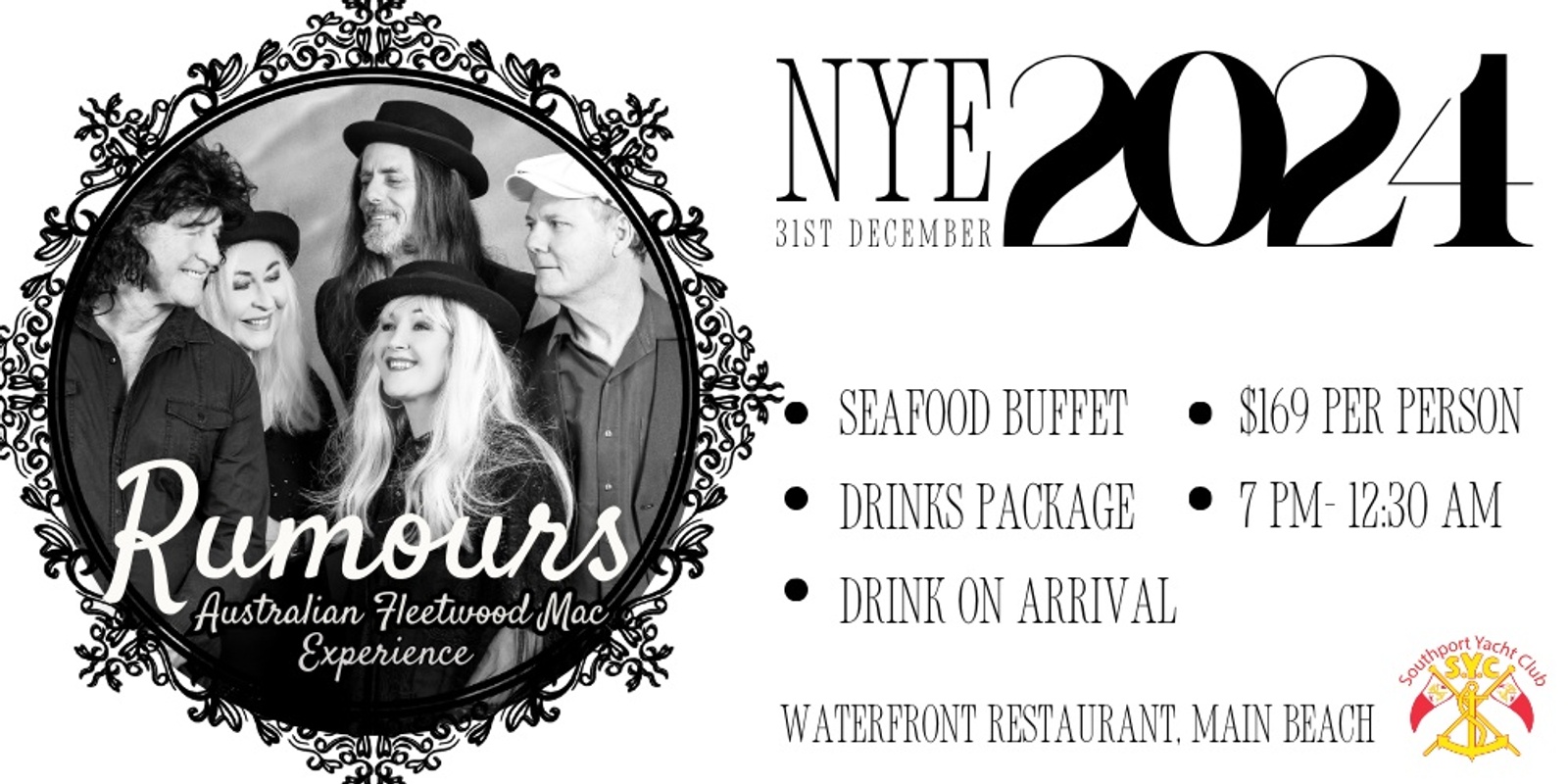 Banner image for New Years Eve - THE RUMOURS - Waterfront Restaurant