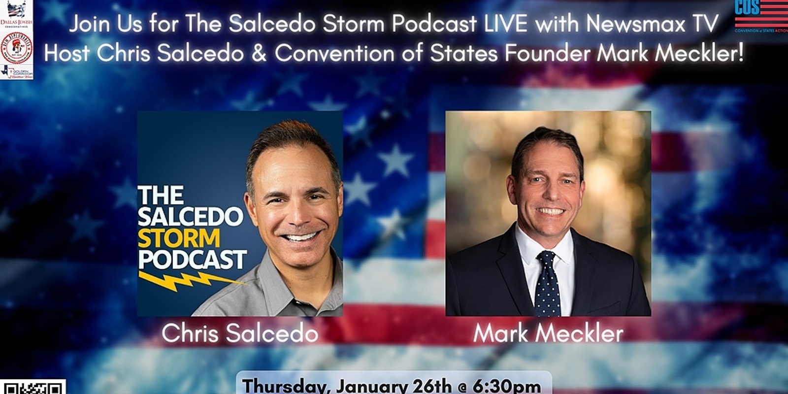 The Salcedo Storm Podcast LIVE with Newsmax TV Host Chris Salcedo