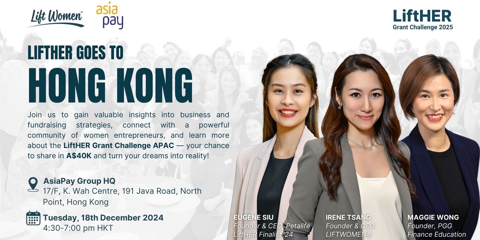 Banner image for LiftHER Grant Challenge Roadshow - Hong Kong