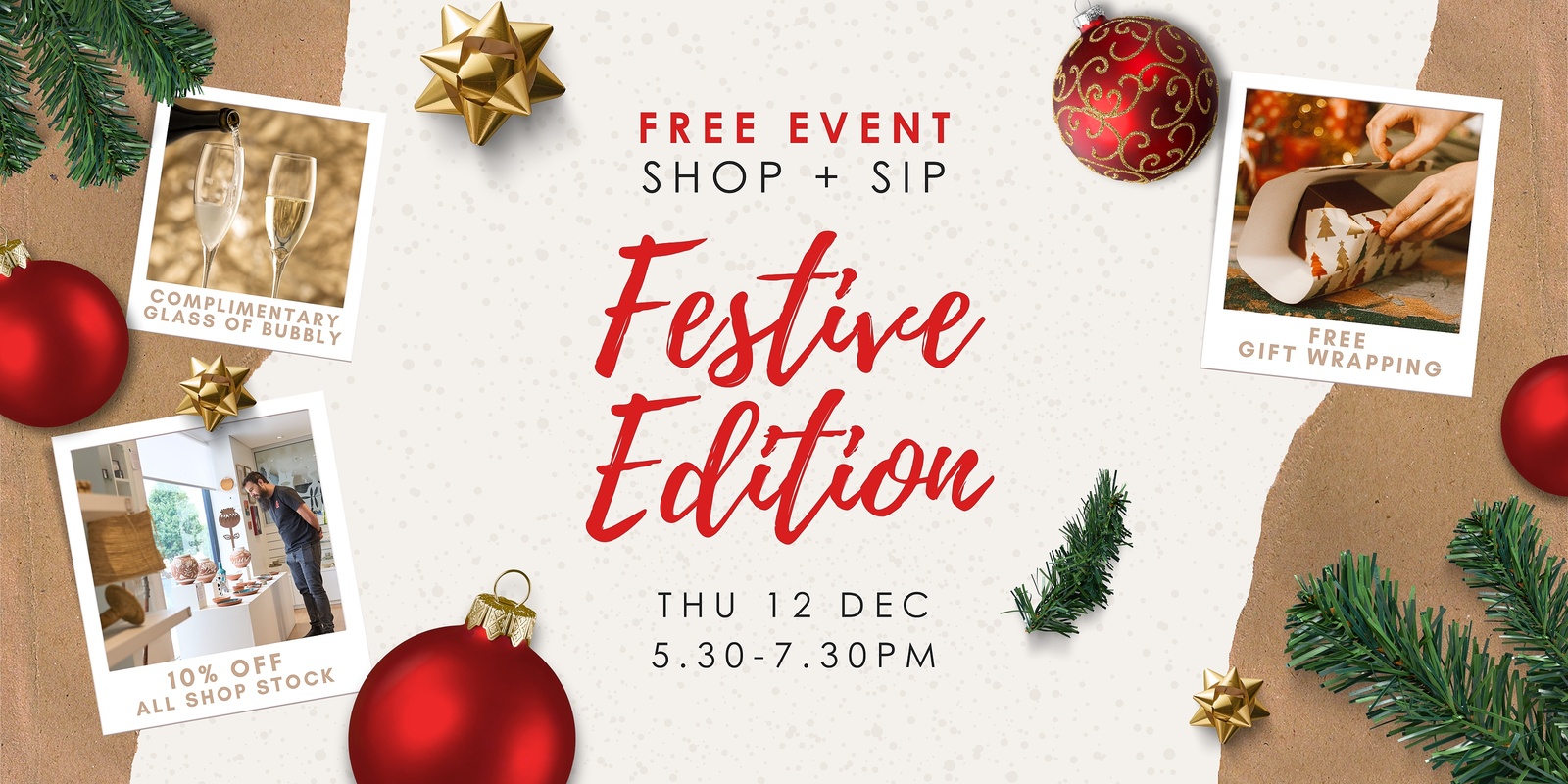 Banner image for SHOP + SIP: Festive Edition