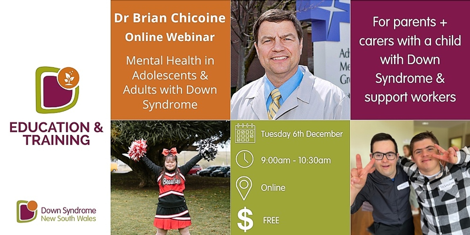 Banner image for Dr Brian Chicoine - Mental Health in Adolescents & Adults with Down Syndrome.