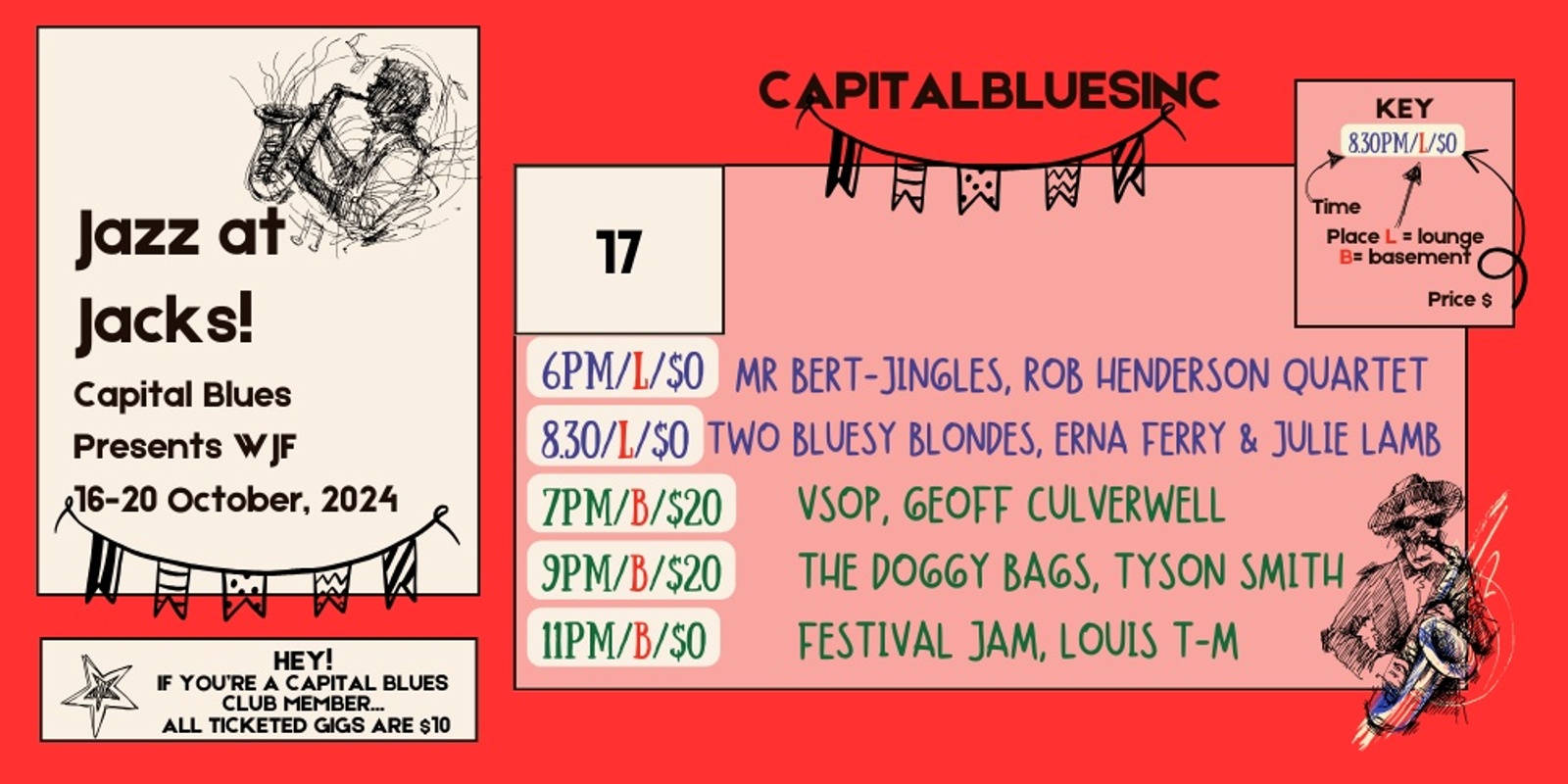 Banner image for Capital Blues Inc WJF Thursday Pass