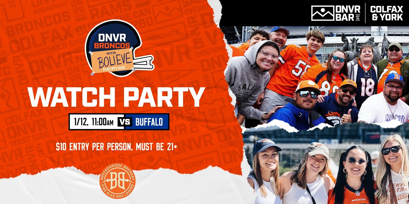 Banner image for DNVR Broncos Playoff Watch Party vs Buffalo Bills