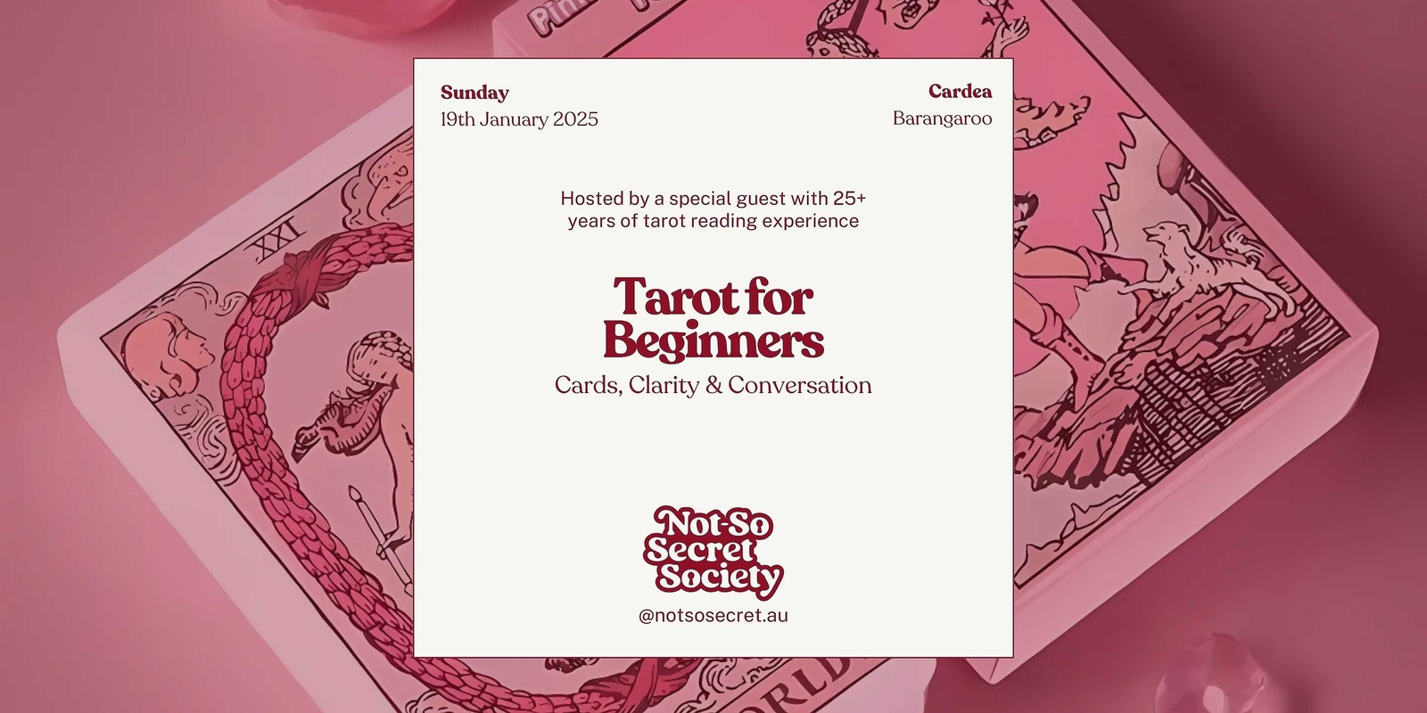 Banner image for Tarot for Beginners | Not-So Secret Society