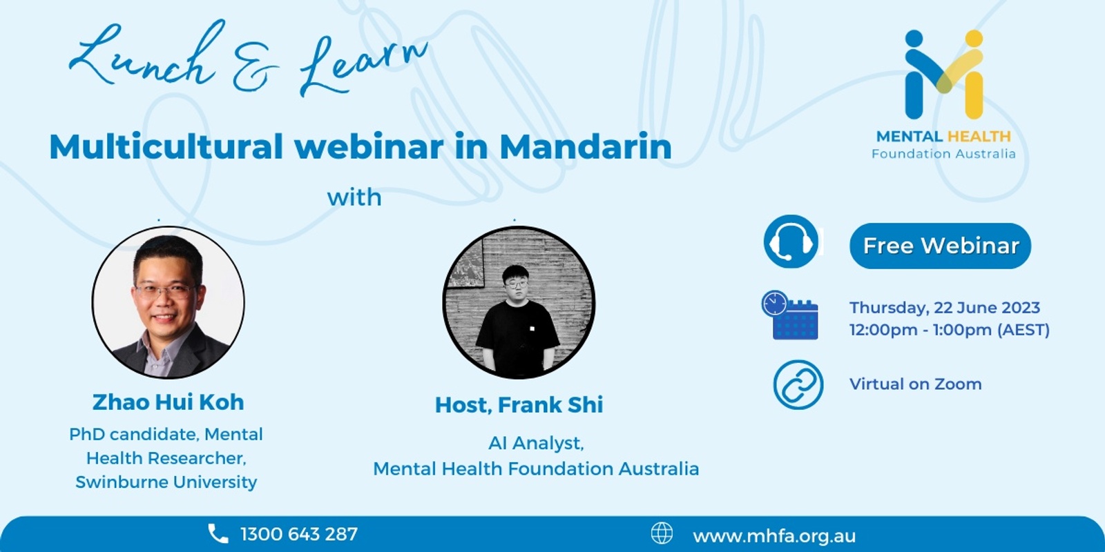 Banner image for Lunch & Learn - Multicultural Mental Health (Mandarin)