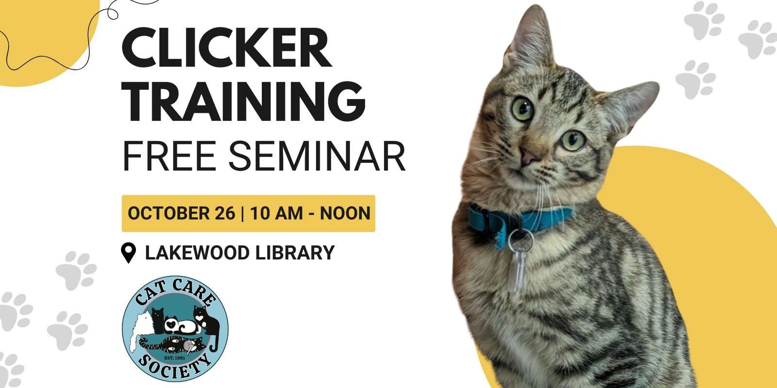 Banner image for Seminar: Clicker Training Your Cats