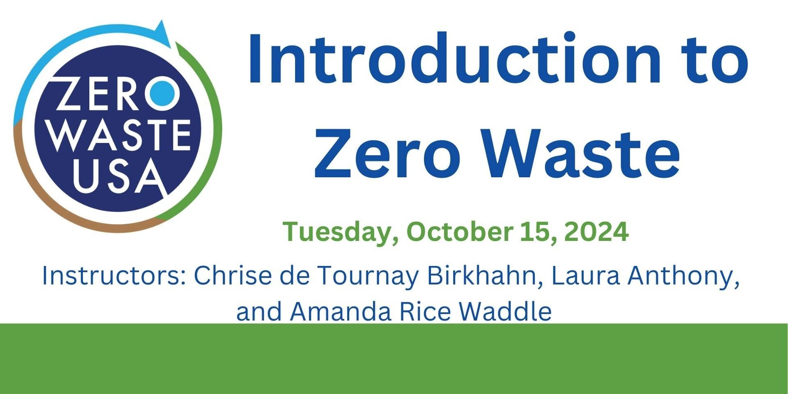 Banner image for Introduction to Zero Waste - October 2024