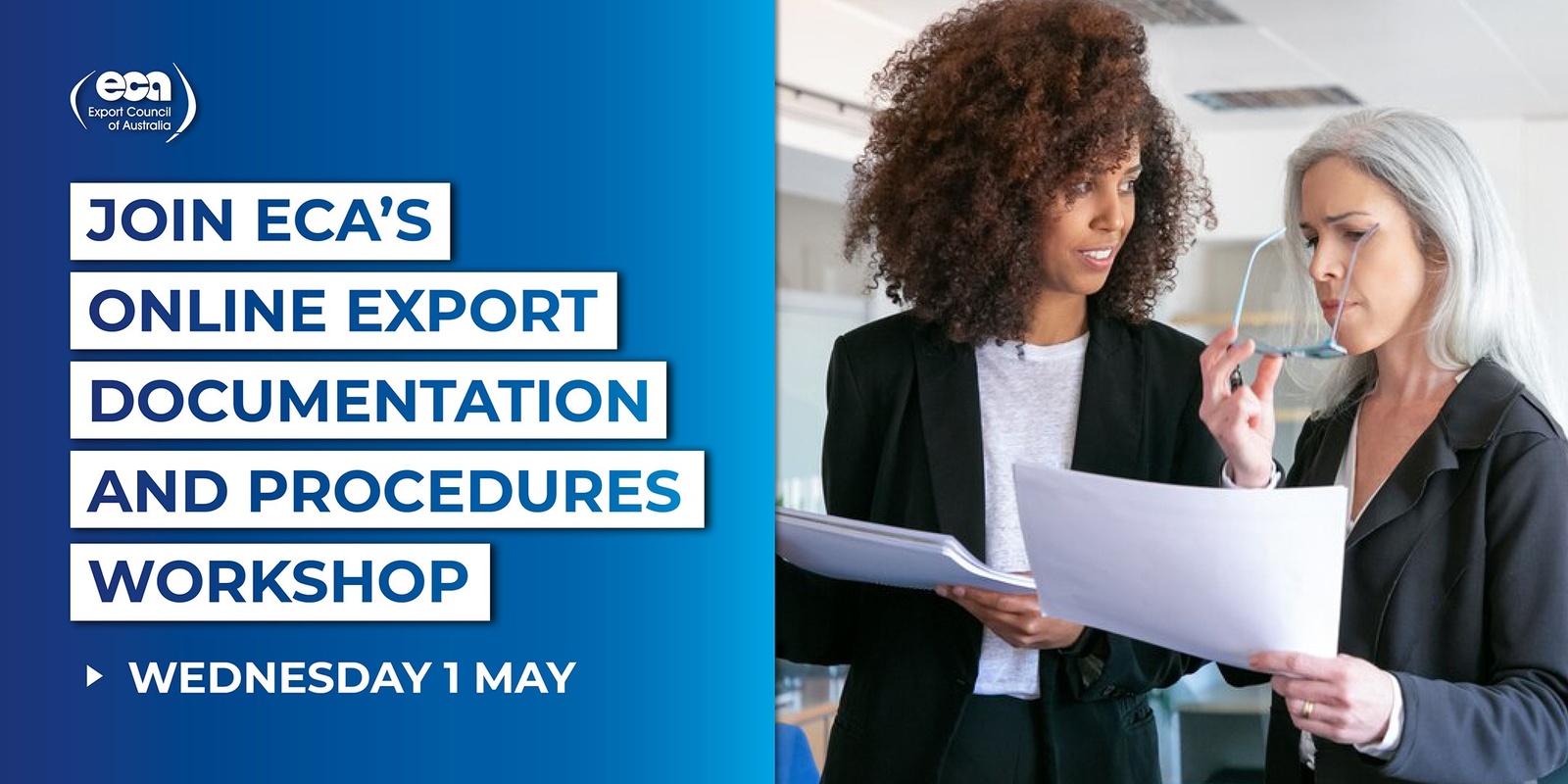 Banner image for Export Documentation and Procedures Workshop (1 May)