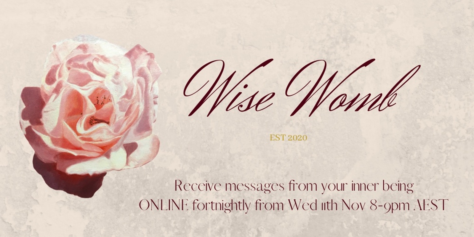 Banner image for Wise Womb ONLINE- Direct messages from your inner being