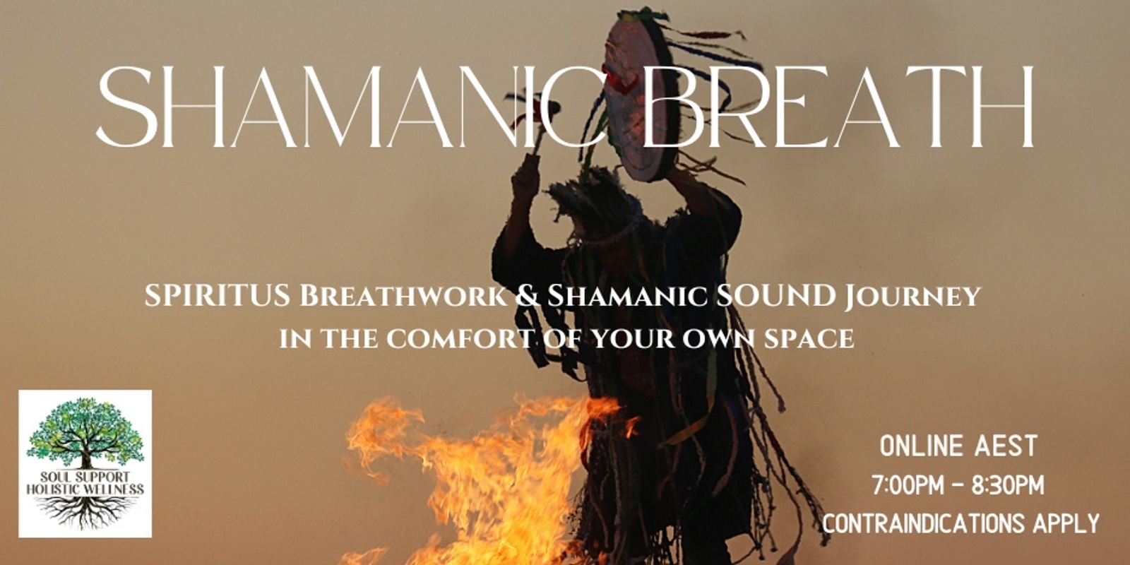 Banner image for SHAMANIC BREATH - ONLINE - Breathwork and Somatic Healing.