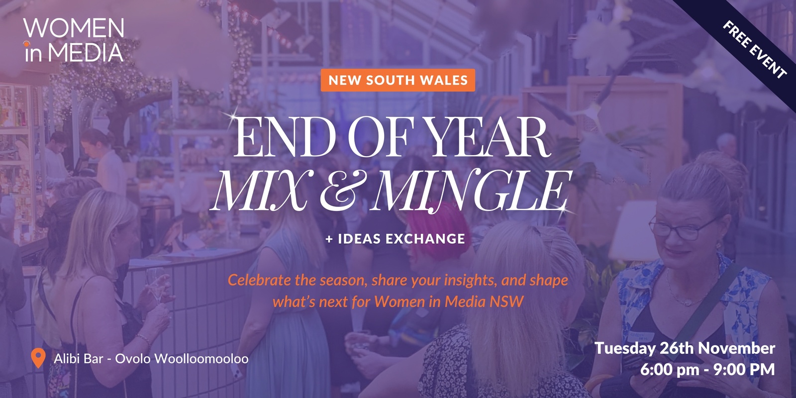 Banner image for Women in Media NSW End of Year Mix & Mingle