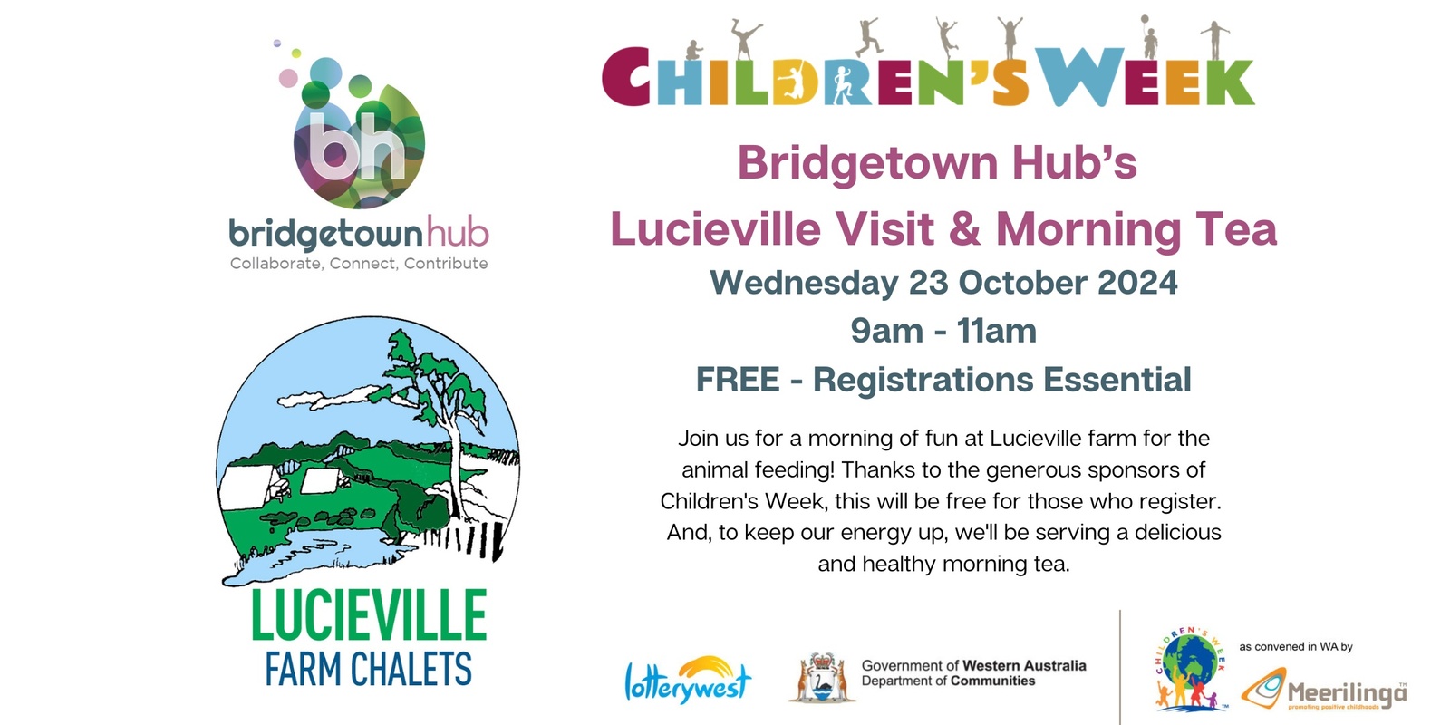 Banner image for Children's Week - Lucieville Farm Visit - Bridgetown Hub