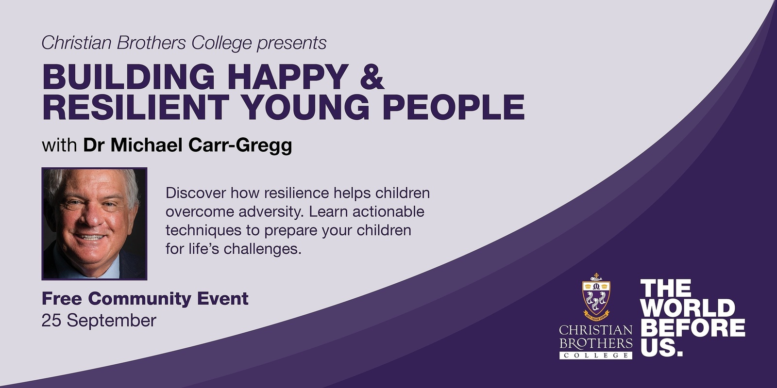 Banner image for Building Happy and Resilient Children with Michael Carr-Gregg