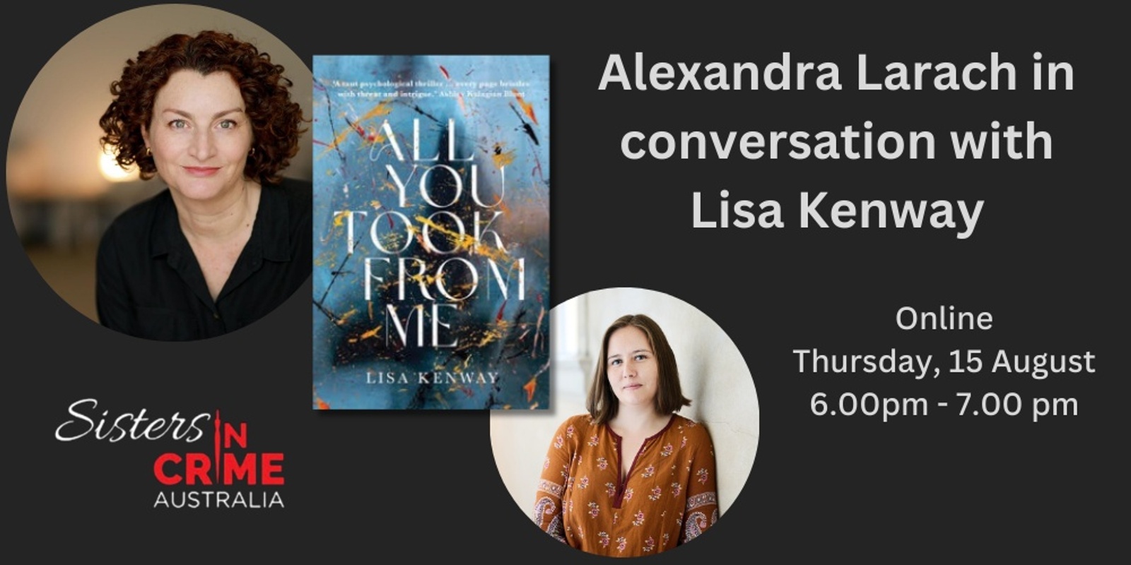 Banner image for Alexandra Larach in conversation with Lisa Kenway