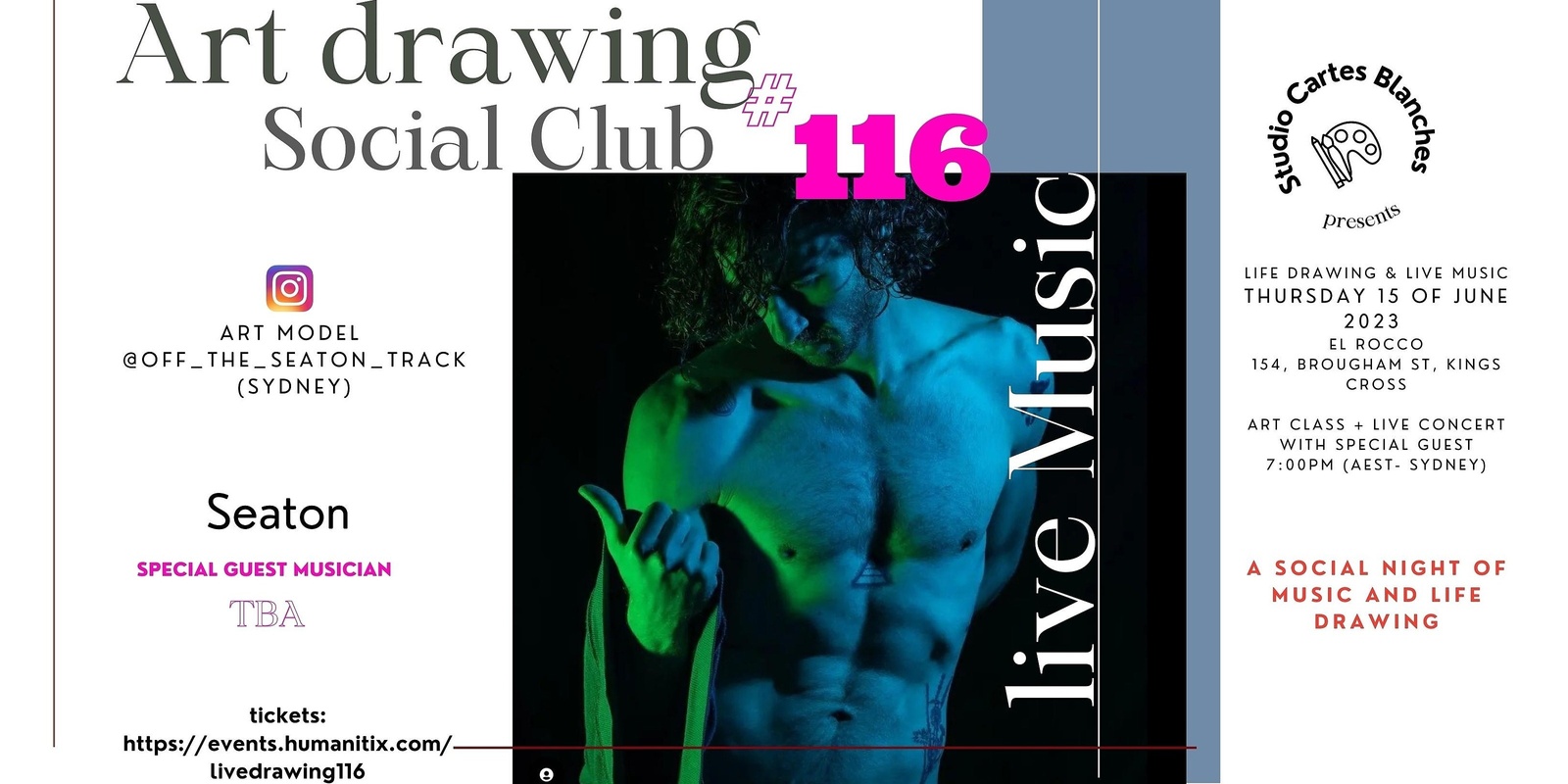Banner image for Art Drawing Live Music Social Club #116