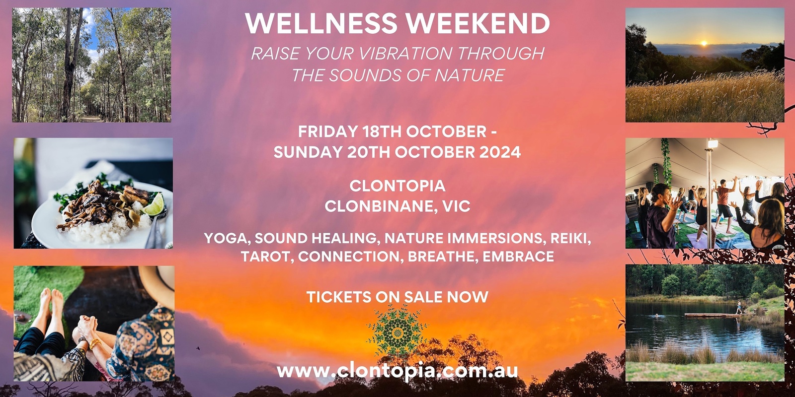 Banner image for Raise Your Vibration through the Sounds of Nature: Wellness Weekend 