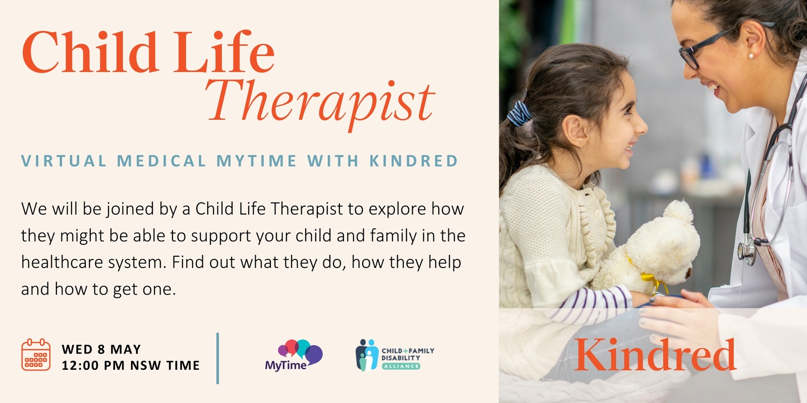 Banner image for Child Life Therapist: Virtual Medical MyTime with Kindred