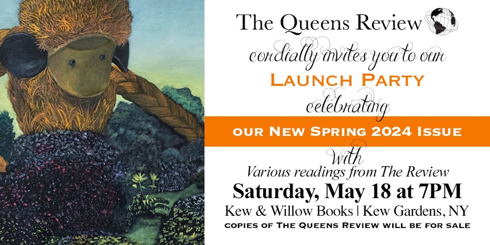 Banner image for The Queens Review Launch Party Celebrating the New Spring 2024 Issue