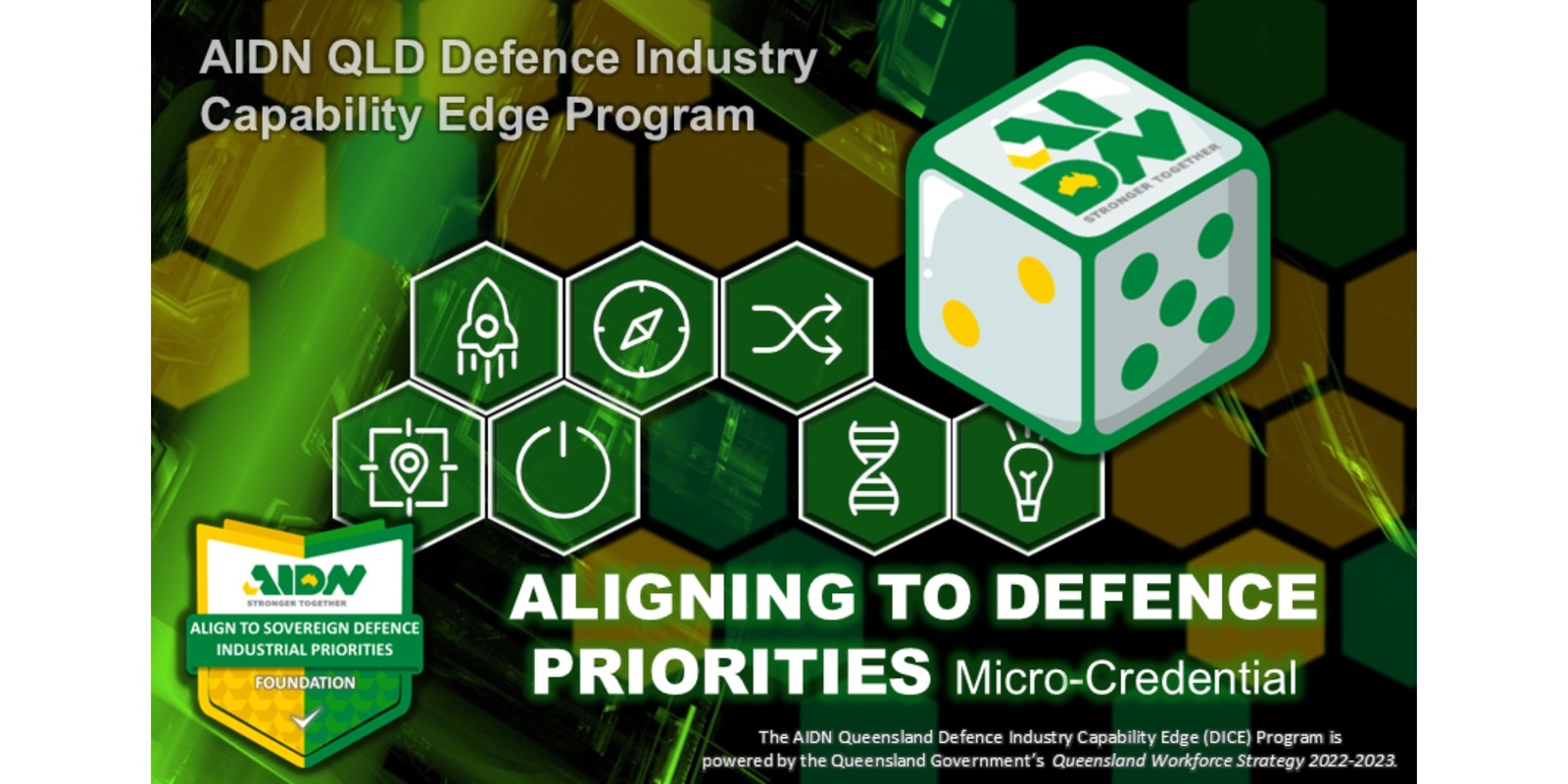 Banner image for AIDN QLD DICE Micro-Credential 1: Using Sovereign Defence Industrial Priorities