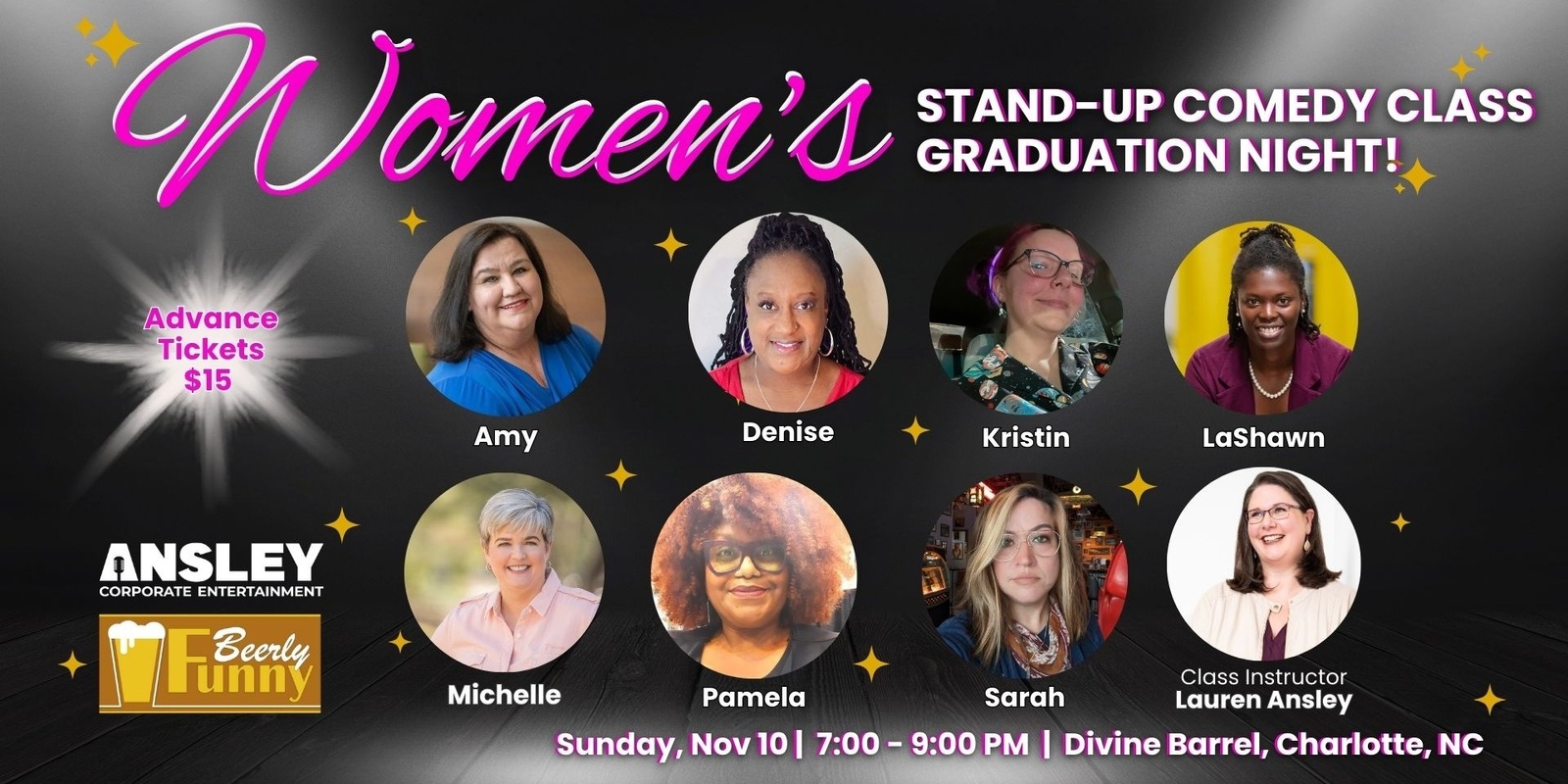 Banner image for Women's Stand-Up Comedy Class Graduation Night - a Beerly Funny Production