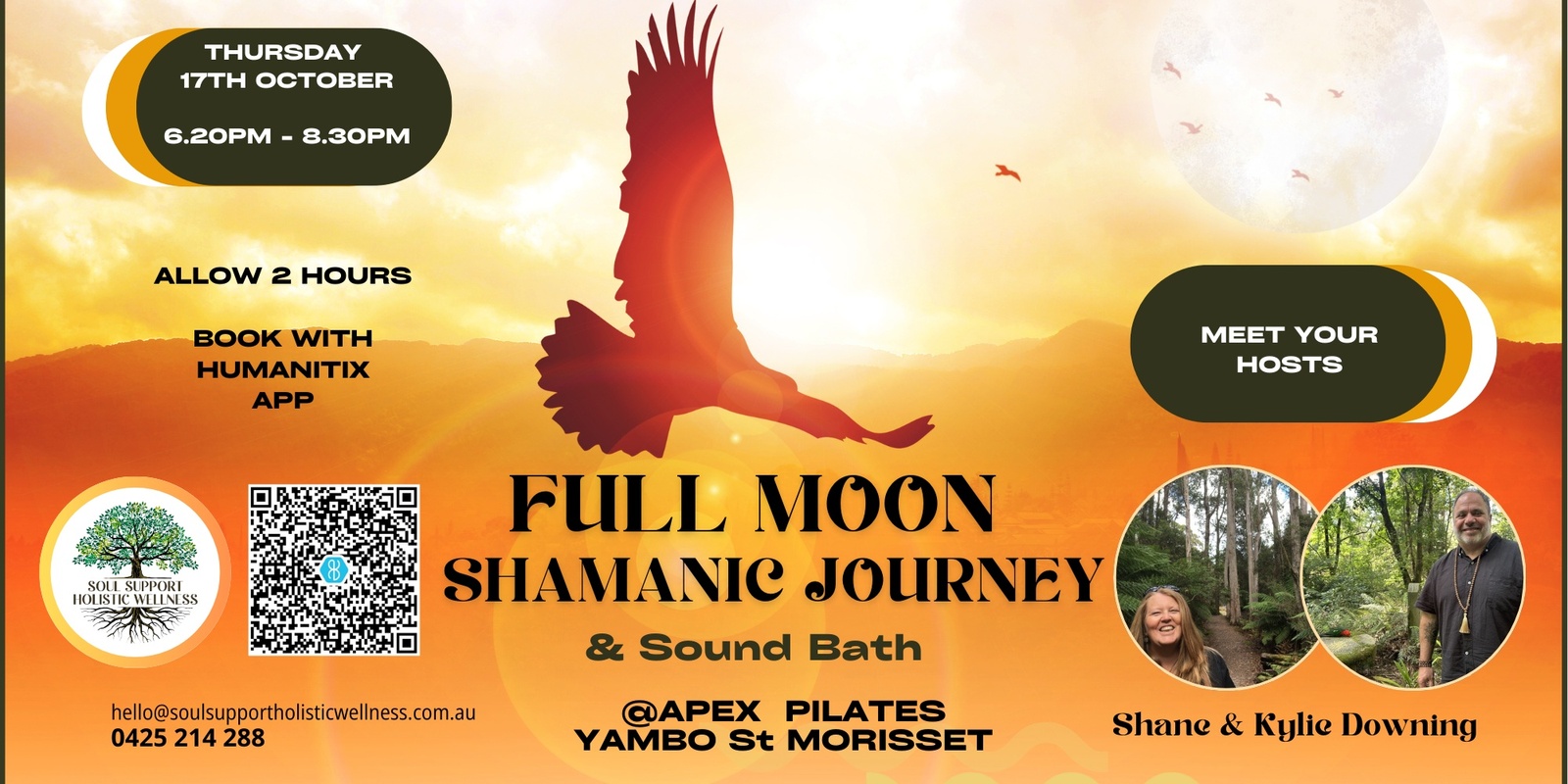 Banner image for FULL MOON Shamanic Journey & Sound Bath @ APEX Pilates Morisset