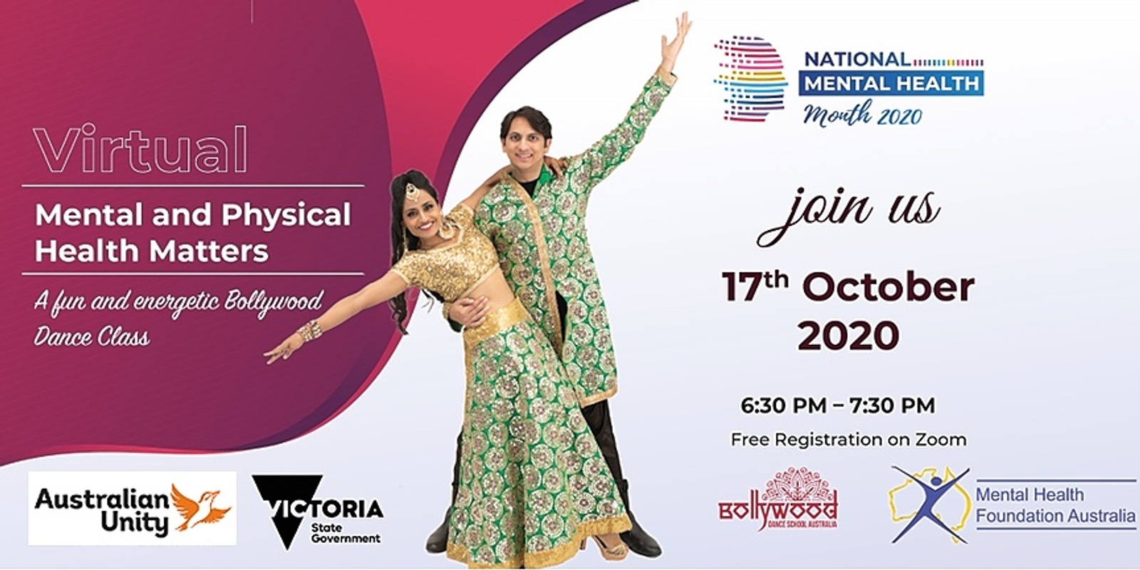 Banner image for SHAKE A LEG - VIRTUAL BOLLYWOOD DANCE CLASS