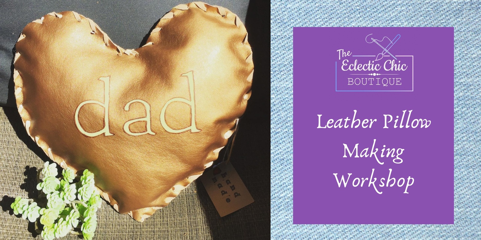 Banner image for Leather Pillow Making Workshop