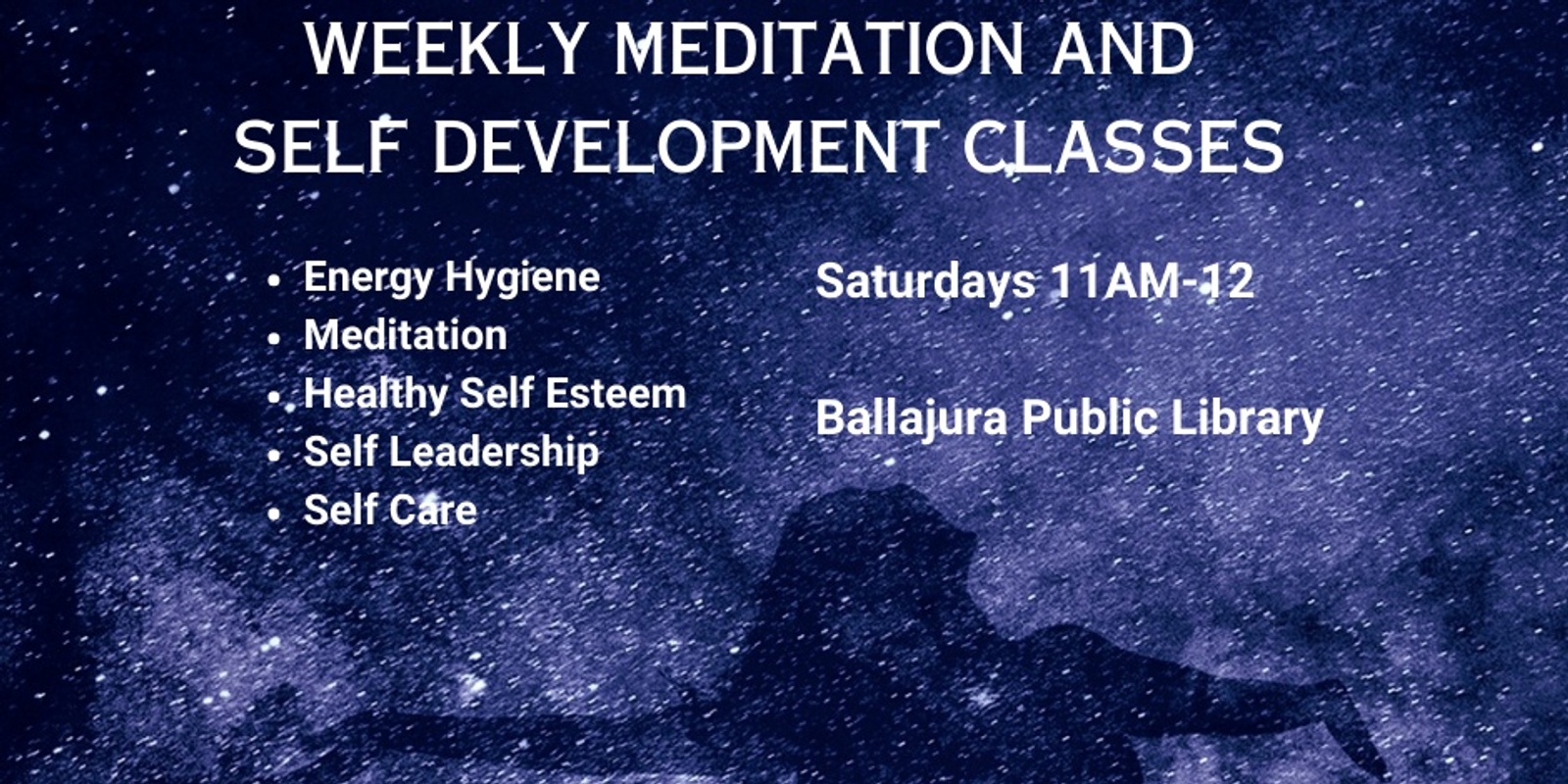 Banner image for Meditation and Self Development Class