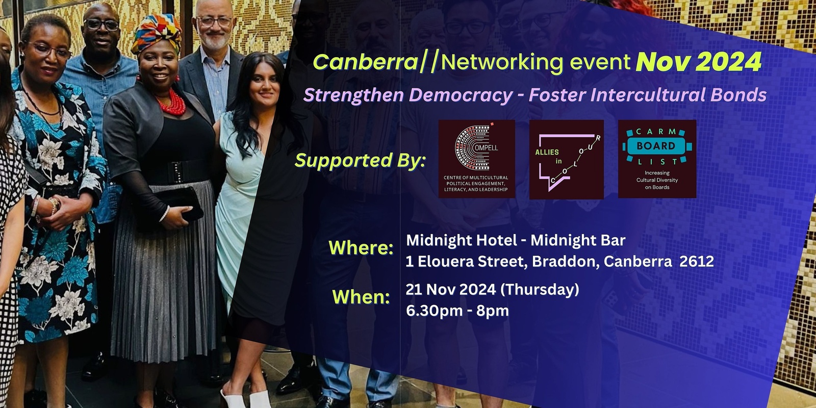 Banner image for Canberra - Allies in Colour Multicultural Networking Event 2024